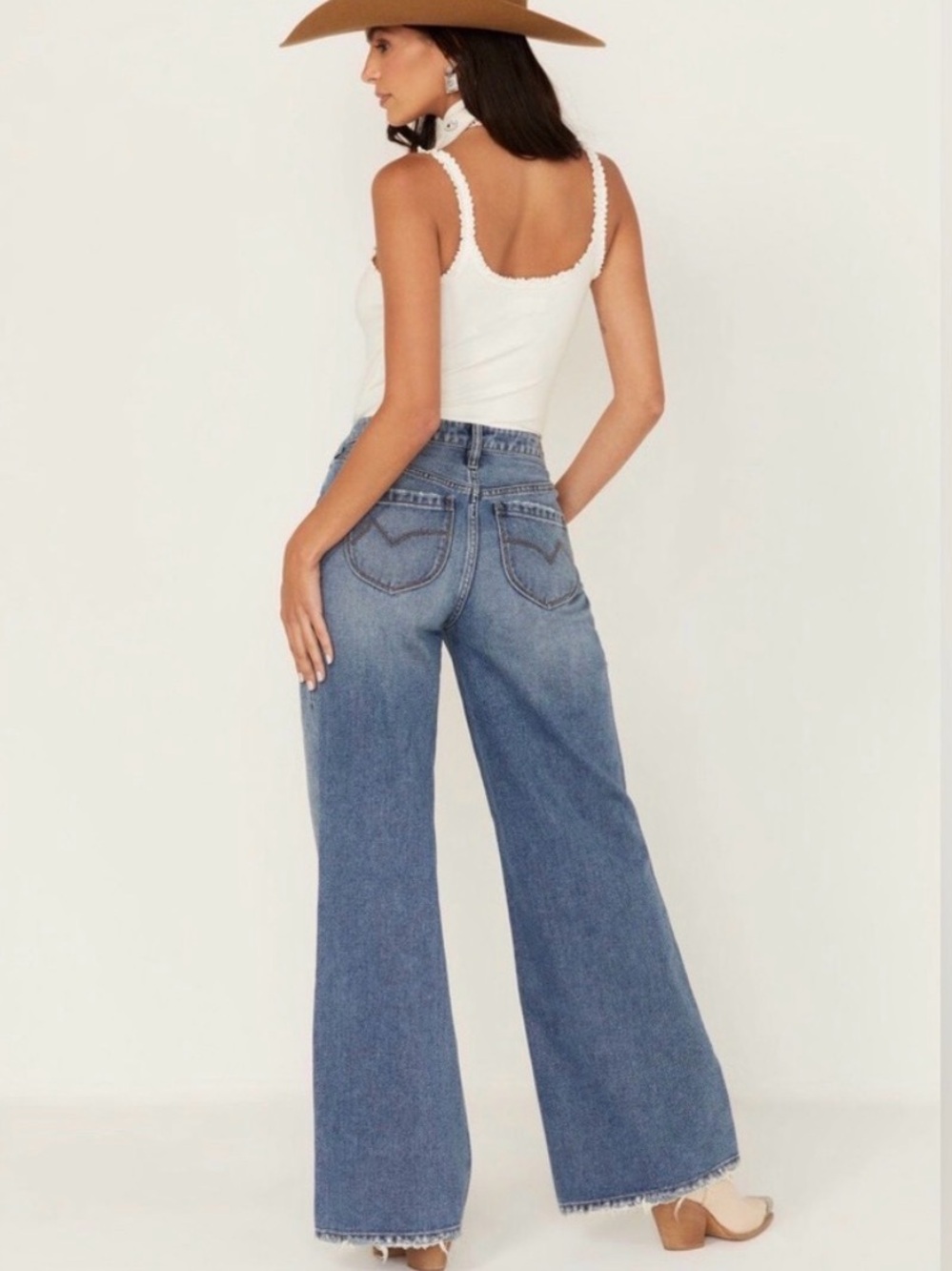 Cleo + Wolf High Rise Wide leg Jeans - Picture 3 of 6